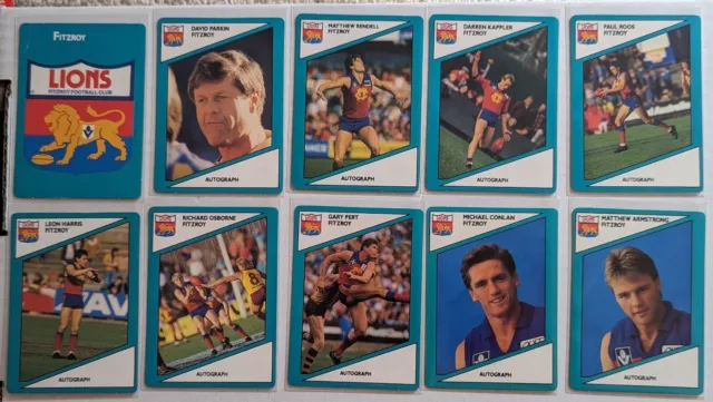 1988 Scanlens AFL VFL Fitzroy Lions Complete Team Very Good to Excellent Cond