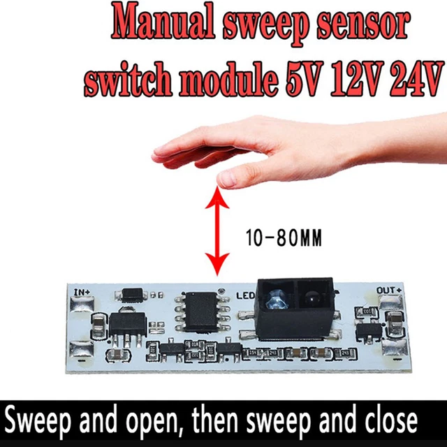 SCAN SENSOR HAND Sweep Switch Module 5V 12V 24V Short Distance IR L..z ...