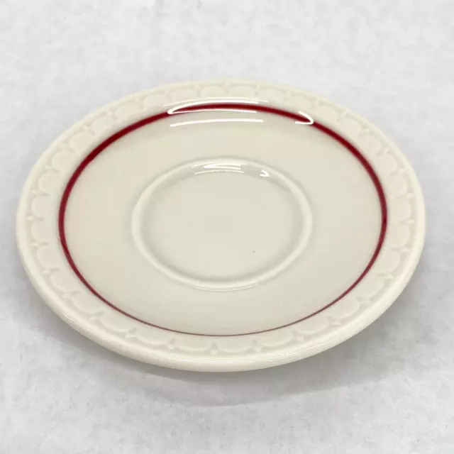 1961 Syracuse Cardinal Line Red Railroad Hotel Ware Econo-Rim Saucer