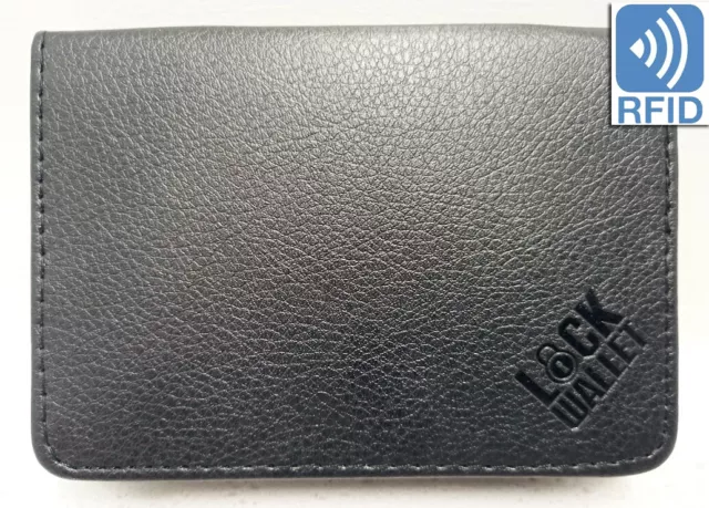 Lock Slim Wallet Secure Men Women RFID Blocking Money Credit Card Holder Wallets 3