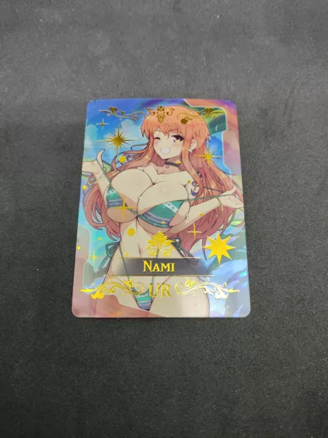 Nami One Piece Goddess Story Anime TCG Bikini Swimsuit Holo Card