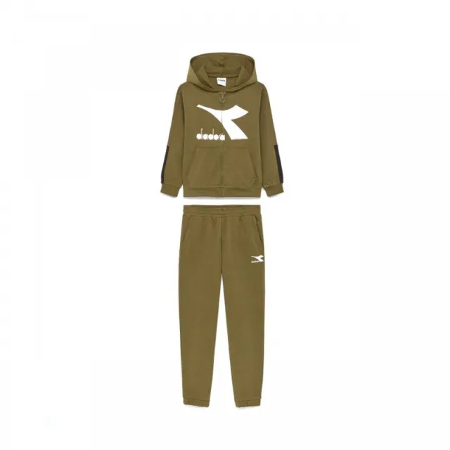 Diadora Tracksuit Tuta Completa Zip Intera Cappuccio Felpa Cotone Bimbo Ragazzo