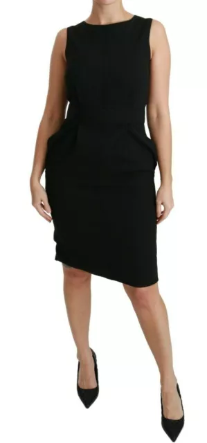 DOLCE & GABBANA Dress Black Sheath Stretch Formal IT50 / US16 / XXL RRP $1600