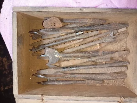 Lot d'anciennes lime bois fer vieux métier menuiserie french antique tool