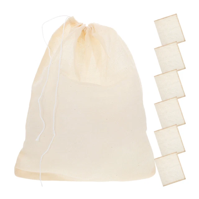 JECOMPRIS Teefilterbeutel Set - 3 Wiederverwendbare Nylon-Mesh Beutel Mit Kordelzug