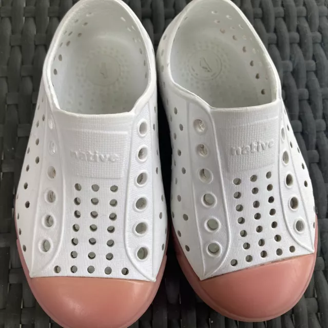 Native Baby Girls Slip On Shoes Jefferson White/Blush Size Toddler C5