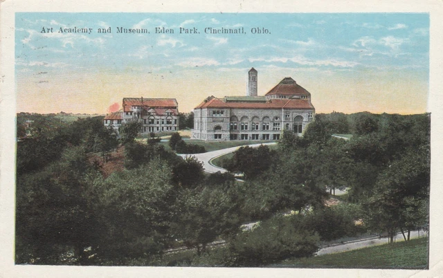 Cincinnati Ohio, Eden Park, Art Academy and Museum Vintage Postcard