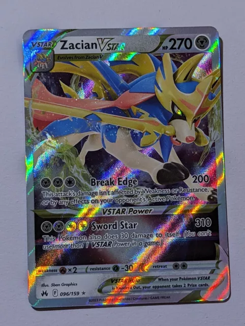  Zacian V & VSTAR - 096/159 - Crown Zenith - Pokemon