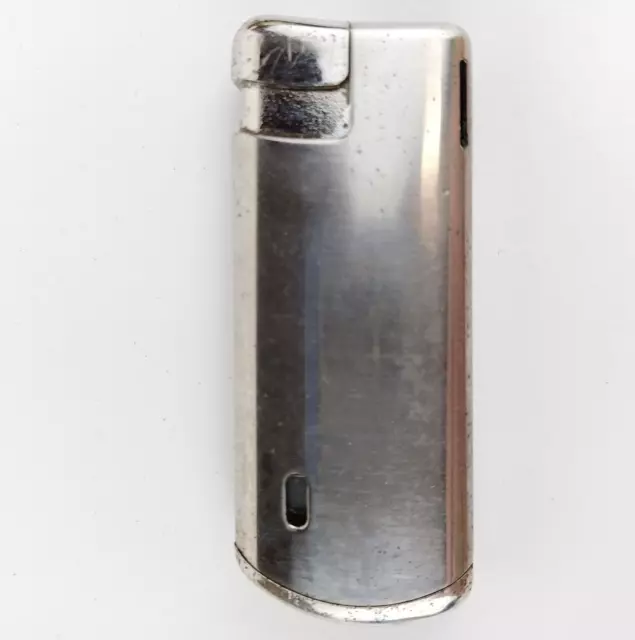 Vintage Colibri Butane Slim Silvertone Lighter Engraved Made in Korea 2
