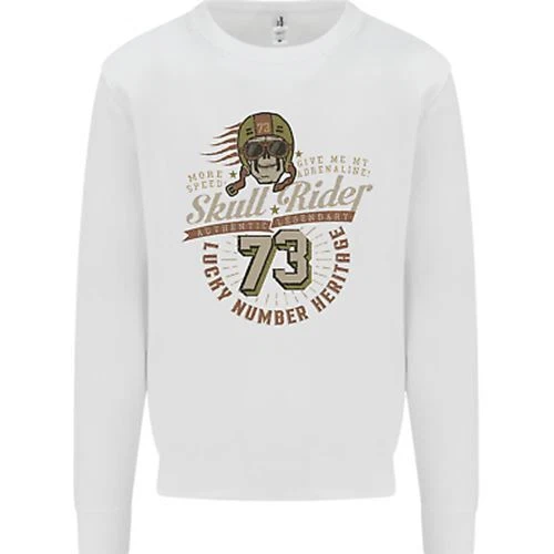 Felpa Maglione Skull Rider Motocicletta Biker Moto Uomo 4