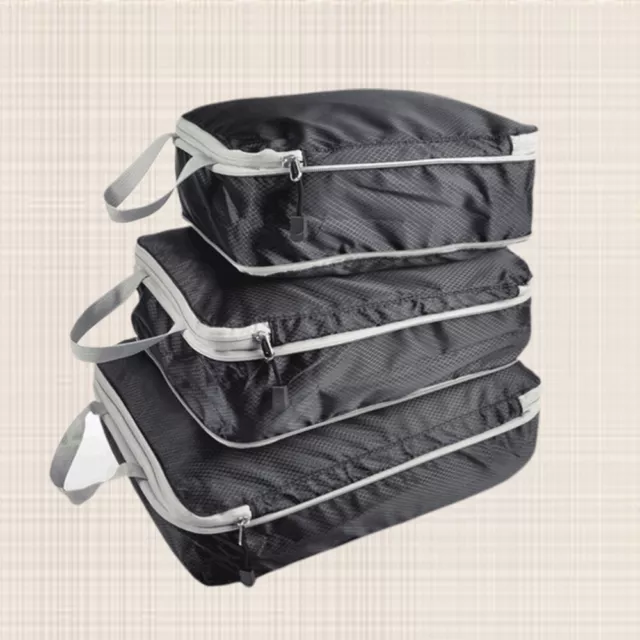 3 Pcs Waterproof Travel Bags Clothes Tidy Bedding Storage Tote Compression