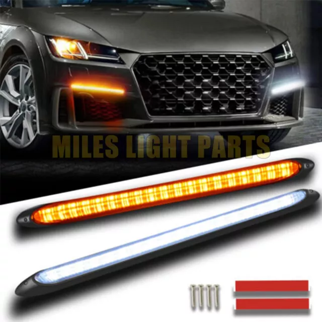 LED Car Light Strip DRL Daytime Running Light FOG SMD Front Lamp Day Driving 12V