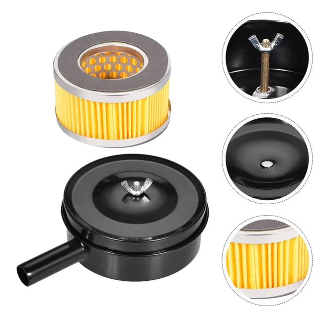 2 pz compressore d'aria marmitta di ferro compressore compressore filtro silenziatore nero