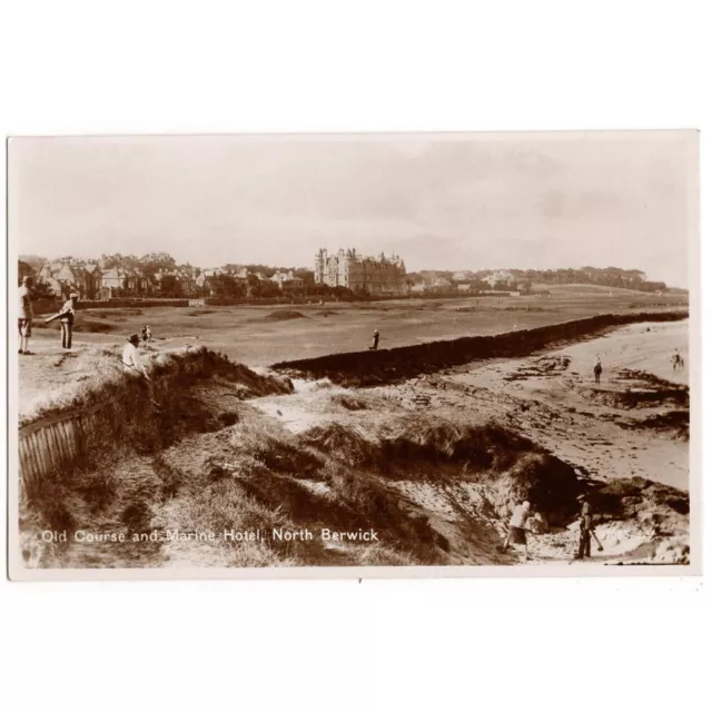 NORTH BERWICK East Lothian Old Course & Marine Hotel RP Postcard, Unposted