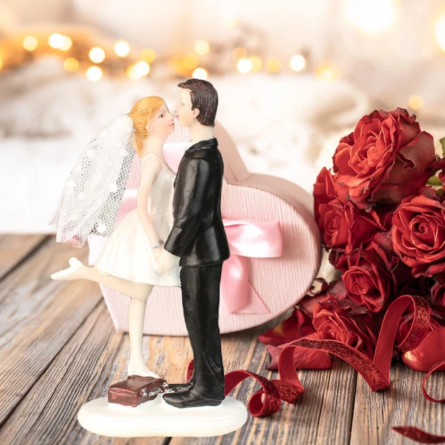 Rare Couple De Mariés Céramique 1930 – Fait Main – Décoration Gâteau Mariage