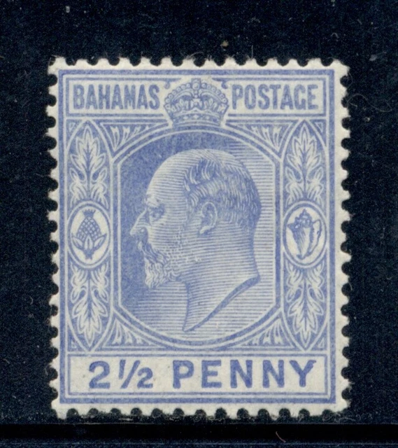 BAHAMAS 46 SG73 MH 1907 1&1/2p blue KEVII Wmk Mult Crown CA CV$33