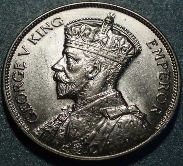 1935 BRITISH Colony of SOUTHERN RHODESIA Almost UNCIRCULATED Silver "HALF CROWN"