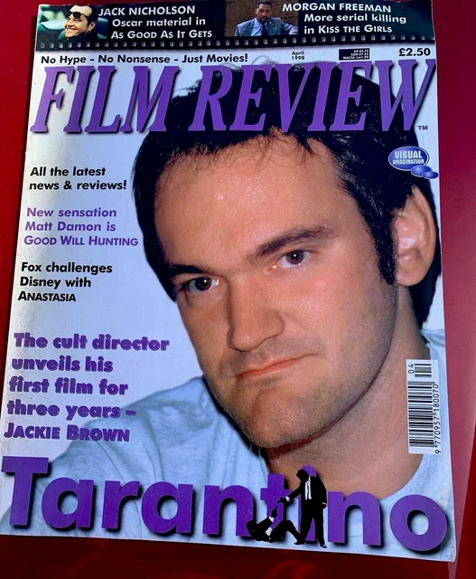 APRIL 1998 FILM Review Magazine Quentin Tarantino Damon Freeman Brown 😎
