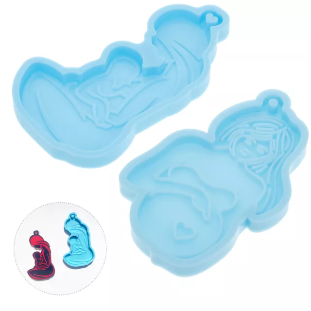 2pcs Pregnant Mom Keychain Molds for Mother's Day Gift