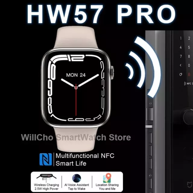 smart watch For Men Women Boy And Girl.GOOD Quality New HW57 Pro black