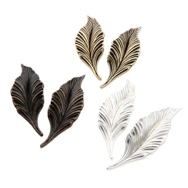 Creative Leaf Shaped Cabinet Door Handles Furniture Pulls Knobs Hardware 2pcs