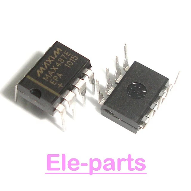 10 PCS MAX487EEPA DIP-8 MAX487 RS-485/RS-422 Transceivers Integrated ...
