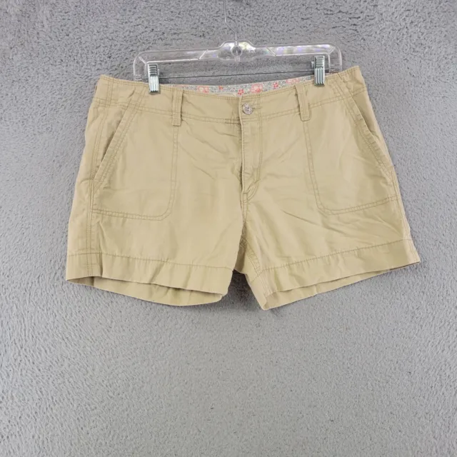 Levis Shorts Womens 10 Beige Chino Flap Pockets Bermuda Summer Casual Mid Rise