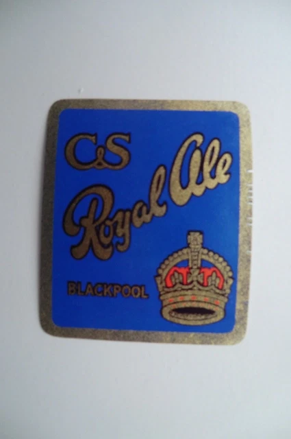 Mint Catterall & Swarbrick's Blackpool C&S Royal Ale Brewery Beer Bottle Label