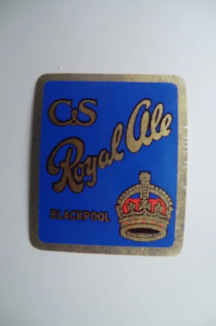 Neuwertig Catterall & Swarbrick's Blackpool C&S Royal Ale Brauerei Bierflasche Etikett
