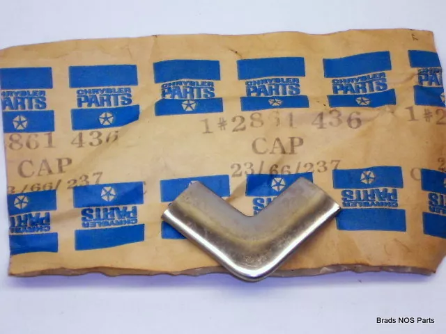 NOS MoPar 1967 Plymouth Cuda Dodge Dart  WINDSHIELD LOCKSTRIP CORNER CAP 2861436