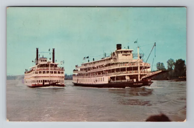 Belle Of Louisville, Ship, Transportation, Antique, Vintage Souvenir Postcard
