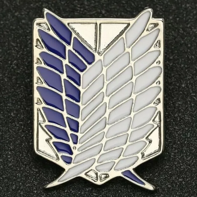 Anime Attack on Titan Wings of Liberty Logo Metal & Enamel Badge Pin: UK Seller