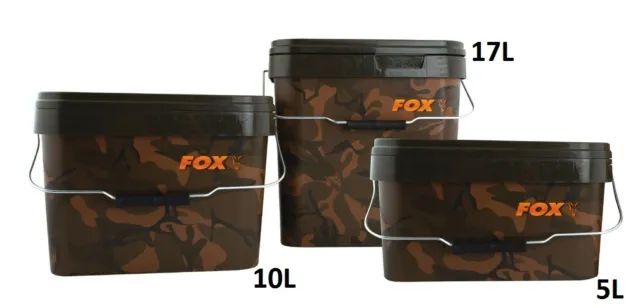 Fox Camouflage Carré Seaux / 10L /Accessoires /Pêche / CBT006