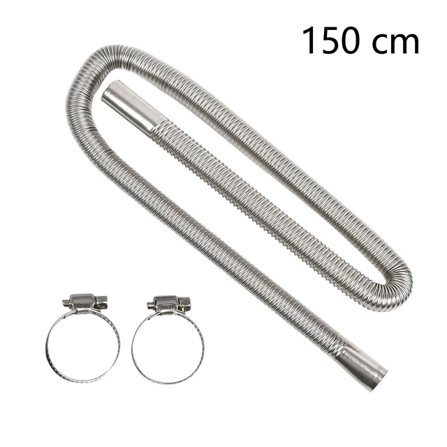 Tuyau D'Échappement 75mm Diamètre 60cm Ignifuge Pour Chauffage Diesel - Robuste Aluminium
