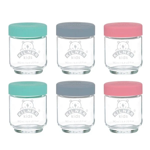 Kilner Babygläser Baby Gläser Glas Vorratsglas Mit Silikonverschluss 6 X 190 Ml