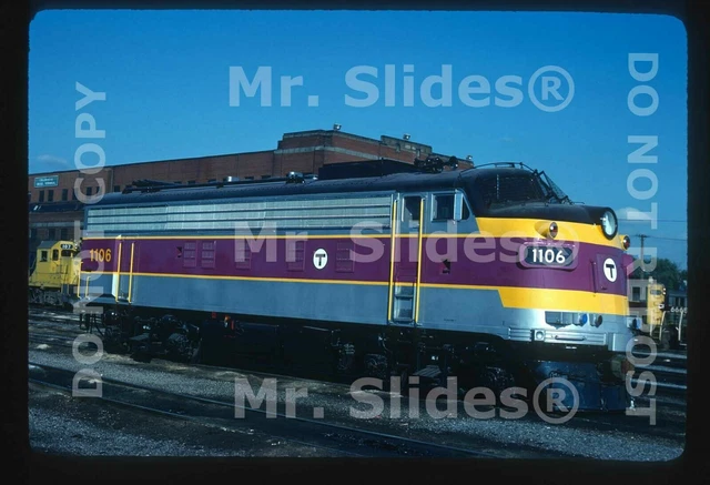 Original Slide MBTA Boston Fresh Paint Rebuilt FP10 1106 Cleveland OH 1979