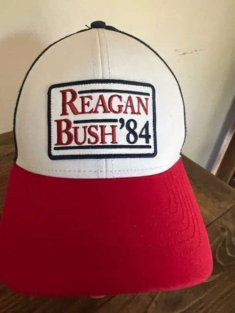 Reagan Bush '84 Mesh Back Adjustable Hat By Rowdy Gentleman