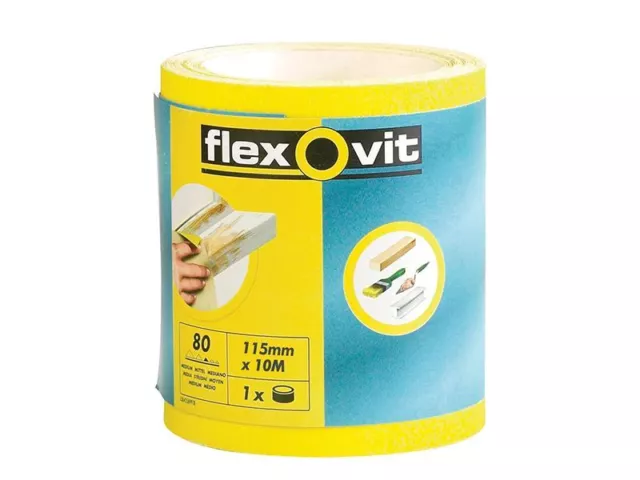 Flexovit - High Performance Sanding Roll 115mm x 10m Extra Coarse 40g