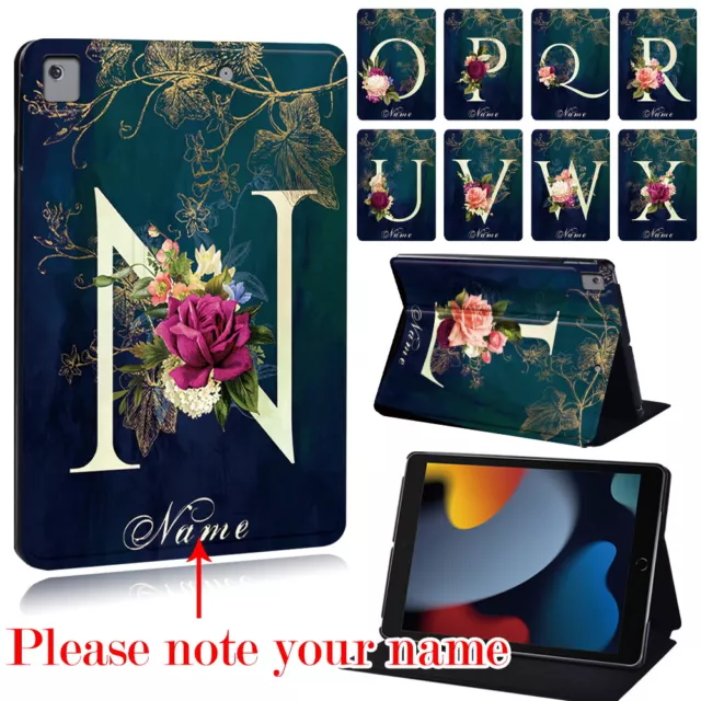 Personalised Custom Name Text Tablet Case Cover For Apple iPad 23456789/Mini 345