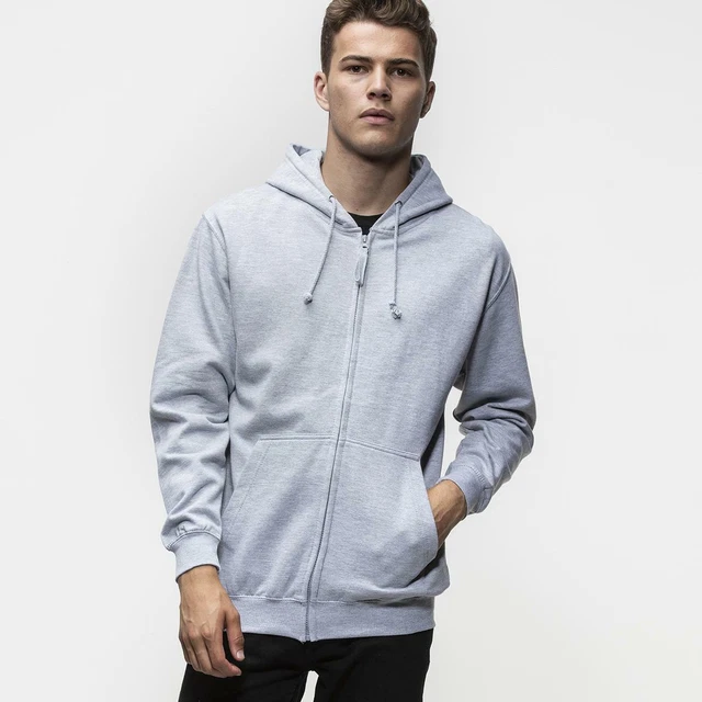 Felpa Cappuccio Uomo Awdis Tuta Zip Intera Top Qualityjh050 Taglia Da S Alla 5Xl