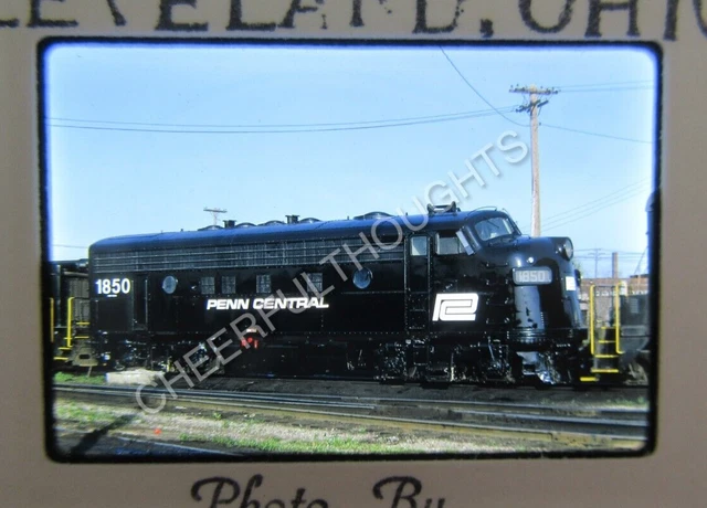 Original '74 Kodachrome Slide PC Penn Central 1850 F7A Fresh Paint     38V8