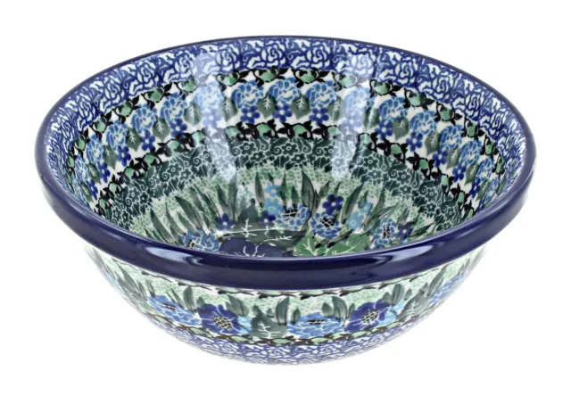 Blue Rose Polish Pottery Sapphire Fields Cereal/Soup Bowl