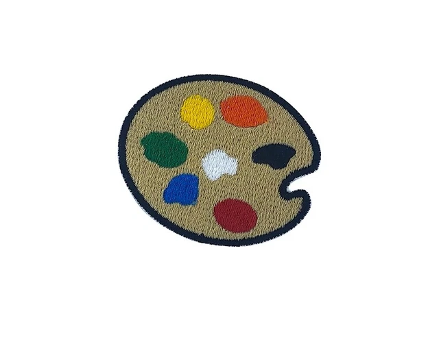 Patch aufnaher aufbugler applikation bügelbild maler Palette malerei