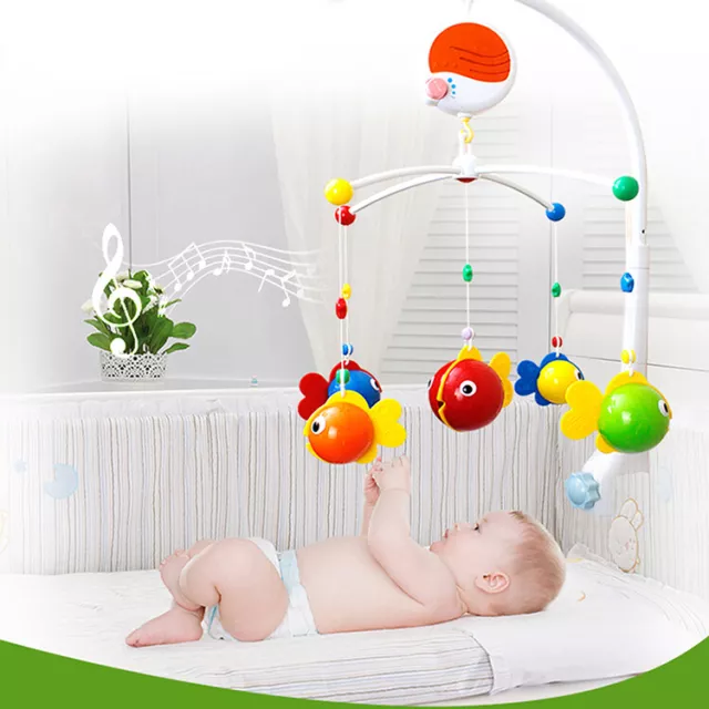 Baby Musical Crib Mobile Infant Bed Decoration Hanging Rotating Bell Bath Toys