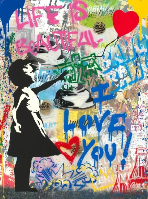 Mr. Brainwash ❤️ Balloon Girl 2024 ❤️ Unikat - Life is Beautiful - Banksy Show