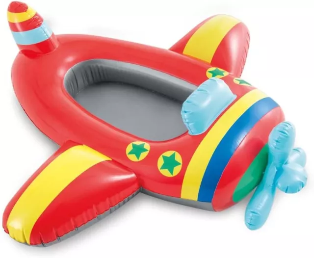 Intex Kids Inflatable Boat Float Swimming Pool Cruiser Toy - Plane Design