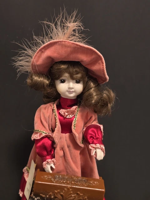 ☆本日特価！【MUSIC AUTOMATA DOLL CECILE 日本製】 SANKYO CECILE MUSIC Box Automata Doll w/Piano~ Mechanical Doll