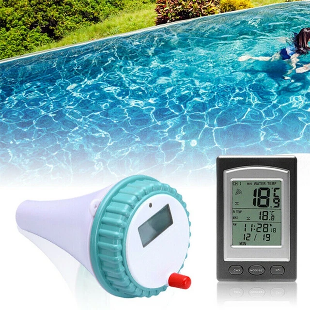 Thermomètre Piscine Sans Fil Uzoli - Capteur Flottant IPX7 - Station Intérieure Avec Humidité Et Confort - EM3385