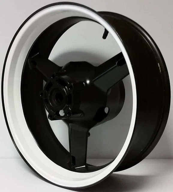 CUSTOM WHITE MOTORCYCLE Inner Rim Decals Wheel Stickers Stripes Tape ...