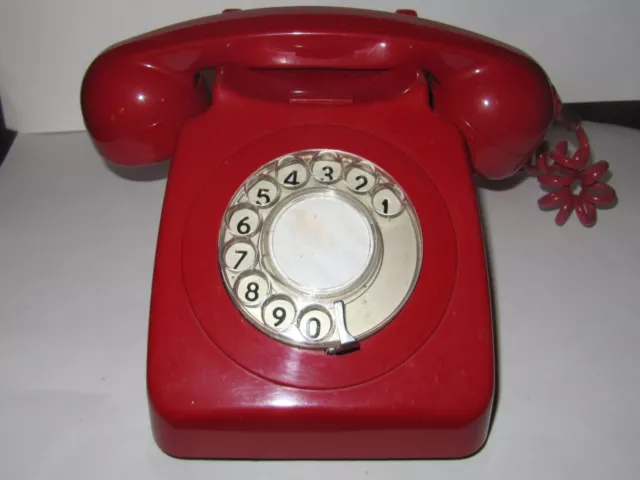 Vintage Red Dial Telephone - Full Working Order